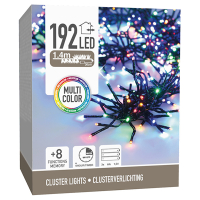 123led Clusterverlichting op batterijen 1.4 meter | Multicolor | 192 lampjes met timer  LKO00675
