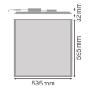 Ledvance Led paneel 60x60 cm | 3000K | Warm Wit (830) | UGR25 | 3640 lumen | 28W  LOS00625 - 2
