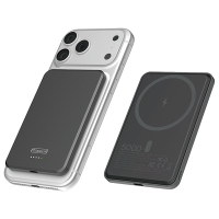 123accu Draadloze Powerbank ultra slim zwart (20W, 5000 mAh) ADR00363