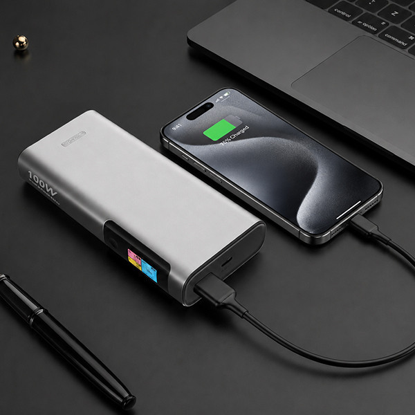 123accu Laptop Powerbank met snelladen zilver (100W, 20000 mAh) ADR00366 - 8