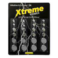 Aanbieding: 123accu Xtreme Power knoopcellen 24 stuks multipack