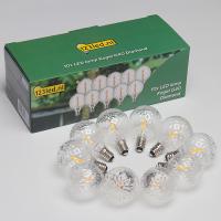 10x LED lamp voor lichtsnoer E12 | Kogel G40 | 2700K | Diamond | 24V