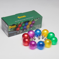 10x LED lamp voor lichtsnoer E12 | Kogel G40 | 2700K | Multicolor | 24V