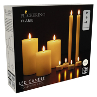 9-delige LED kaarsen set | 4 waxinelichtjes, 3 stompkaarsen en 2 dinerkaarsen | Ivoor LKO00915