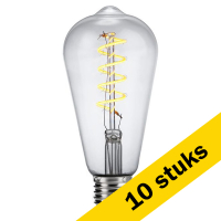 123led Aanbieding: 10x 123led LED lamp E27 | Edison ST64 | Filament | Helder | 2200K | Dimbaar | 4W (22W)  LDR09078