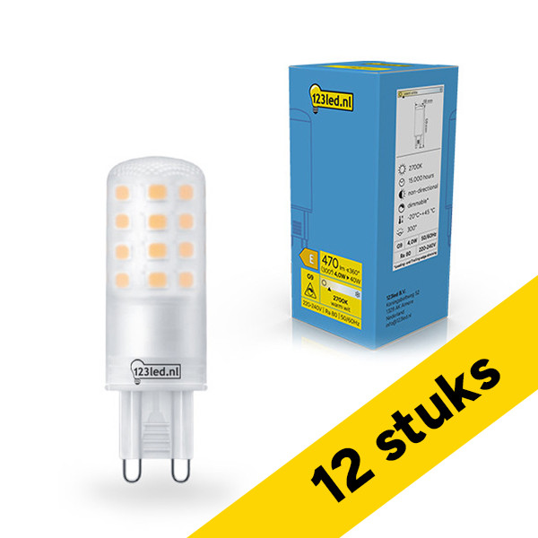 Aanbieding: 12x 123led G9 LED capsule | SMD | Mat | 2700K | Dimbaar | 4W (40W) LDR02930 - 1