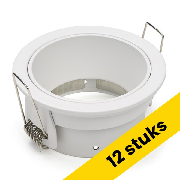 Aanbieding: 12x Inbouwarmatuur GU10 | Rond | incl. fitting | IP65 | Wit LDR02914 - 1