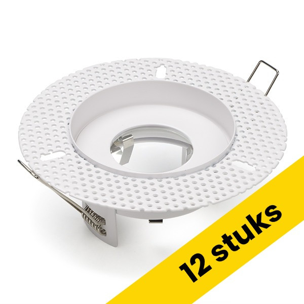 Aanbieding: 12x Inbouwarmatuur GU10 | Trimless | Rond | incl. fitting | IP65 | Wit LDR02880 - 1