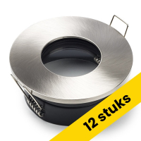 Aanbieding: 12x Led inbouwarmatuur | Rond | Nikkel | GU10 fitting | Ø 68 mm | IP65 LDR02906