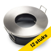 Aanbieding: 12x Led inbouwarmatuur | Rond | Nikkel | GU10 fitting | Ø 68 mm | IP65 LDR02906 - 1
