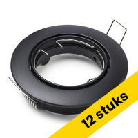 Aanbieding: 12x Led inbouwarmatuur | Rond | Zwart | GU10 fitting | Ø 75 mm | IP20 LDR02890