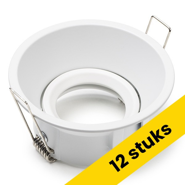 Aanbieding: 12x Led inbouwarmatuur | Rond diep | Wit | GU10 fitting | Ø 85 mm | IP20 LDR02891 - 1