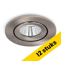 Aanbieding: 12x Led inbouwspot | Rond | 2700K-3000K-4000K | Nikkel | Ø 55 mm | IP65 | Dimbaar | 5W LDR02897