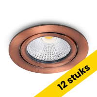 Aanbieding: 12x Led inbouwspot | Rond | 2700K-3000K-4000K | Rose Gold | Ø 75 mm | IP65 | Dimbaar | 5W LDR02915