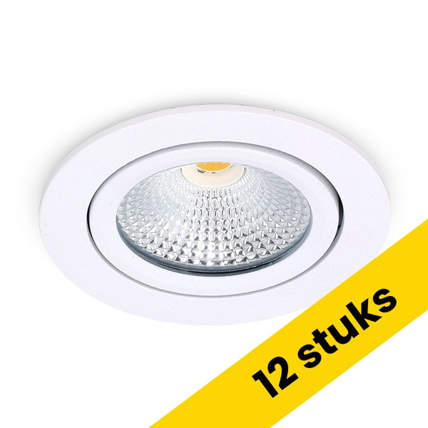 Aanbieding: 12x Led inbouwspot | Rond | 2700K-3000K-4000K | Wit | Ø 75 mm | IP65 | Dimbaar | 5W LDR02885 - 1