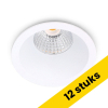 Aanbieding: 12x Led inbouwspot | Rond | 2700K | Wit | Diep | Ø 68mm | IP44 | Dimbaar | 6W LDR02883 - 1