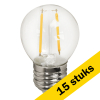 Aanbieding: 15x LED lamp E27 | Kogel G45 | Filament | 3000K | 2W LDR07833 - 1