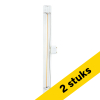 Aanbieding: 2x  123led LED buislamp | S14d | Filament | 30 cm | 2500K | Dimbaar | 2.8W (18W) LDR09395 - 1