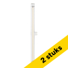 Aanbieding: 2x 123led LED buislamp | S14d | Filament | 50 cm | Geribbeld glas | 2200K | Dimbaar | 4W (24W) LDR09407 - 1