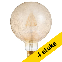 123led Aanbieding: 4x 123led LED lamp E27 | Globe G125 | Filament | Ice | Goud | 2000K | Dimbaar | 4W (21W)  LDR09186