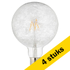 Aanbieding: 4x 123led LED lamp E27 | Globe G125 | Filament | Ice | Helder | 2200K | Dimbaar | 4W (25W) LDR09184 - 1