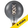 Aanbieding: 4x 123led LED lamp E27 | Globe G125 | Filament | Smokey | 2200K | Dimbaar | 5W (13W) LDR09106 - 1