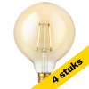 Aanbieding: 4x 123led LED lamp E27 | Globe G125 | Goud | 2200K | Dimbaar | 2.9W (25W) LDR09497 - 1