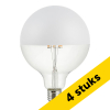 Aanbieding: 4x 123led LED lamp E27 | Globe G125 | Kopspiegel | Wit | 2500K | Dimbaar | 6.5W (45W) LDR09261 - 1