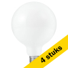 Aanbieding: 4x 123led LED lamp E27 | Globe G125 | Mat | 2700K | Dimbaar | 12W (99W) LDR09182 - 1