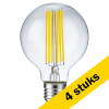 Aanbieding: 4x 123led LED lamp E27 | Globe G80 | Filament | Helder | 2500K | Dimbaar | 4W (30W) LDR09144 - 1