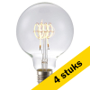 Aanbieding: 4x 123led LED lamp E27 | Globe G95 | Filament | Helder | 2200K | Dimbaar | 4.5W (20W) LDR09098 - 1