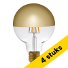 Aanbieding: 4x 123led LED lamp E27 | Globe G95 | Kopspiegel | Goud | 2500K | Dimbaar | 4W (32W) LDR09269 - 1