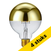 Aanbieding: 4x 123led LED lamp E27 | Globe G95 | Kopspiegel | Goud | 2500K | Dimbaar | 6.5W (40W) LDR09255 - 1