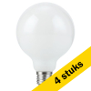 Aanbieding: 4x 123led LED lamp E27 | Globe G95 | Mat | 2500K | Dimbaar | 4W (28W) LDR09158 - 1