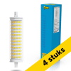 Aanbieding: 4x 123led led lamp R7s | Staaflamp | SMD | 118mm | 2700K | Dimbaar | 18,2W (150W) LDR02613 - 1