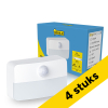 Aanbieding: 4x Nachtlamp op batterijen met sensor | Rechthoek | 3x AAA | 3000K | Wit LDR02216 - 1
