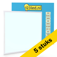 123led Aanbieding: 5x Led paneel 60x60 cm | 6500K | Koud Wit (865) | UGR 19 | 3900 lumen | 30W  LDR08669