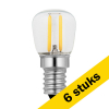 Aanbieding: 6x 1123led LED lamp E14 | Kogel T26 | Filament | Helder | 2500K | 1.5W (15W) LDR01318 - 1