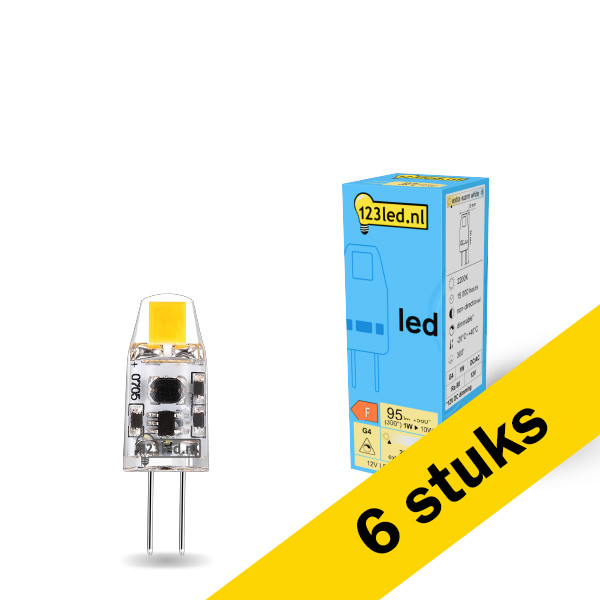 123led Aanbieding: 6x 123led G4 LED capsule | COB | 2200K | Dimbaar | 1W (10W)  LDR01941 - 1