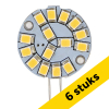 Aanbieding: 6x 123led G4 LED disc | SMD | 2700K | 1.8W (22W) LDR09367 - 1
