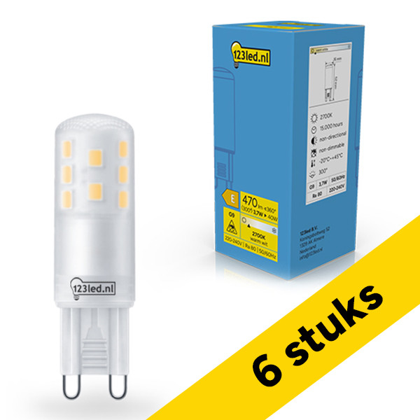 Aanbieding: 6x 123led G9 LED capsule | SMD | Mat | 2700K | 3.7W (40W) LDR02327 - 1