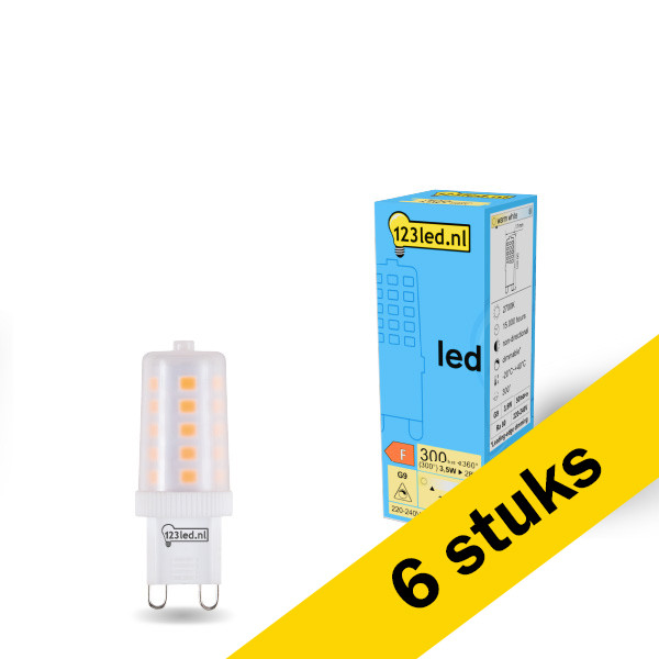 123led Aanbieding: 6x 123led G9 LED capsule | SMD | Mat | 2700K | Dimbaar | 3.5W (28W)  LDR01957 - 1