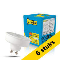 Aanbieding: 6x 123led GU10 LED spot | 2700K | Dimbaar | 4.8W (50W) LDR02679