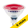 Aanbieding: 6x 123led GU5.3 LED spot | Rood | 5W (35W) LDR01304 - 1