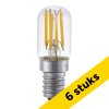 Aanbieding: 6x 123led LED lamp E14 | Buis T20 | Filament | Helder | 2500K | Dimbaar | 3W (22W) LDR09347 - 1