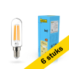 Aanbieding: 6x 123led LED lamp E14 | Buis T25 | Filament | Helder | 2700K | 470 lumen LDR02127 - 1