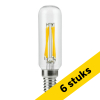 Aanbieding: 6x 123led LED lamp E14 | Buis T25 | Filament | Helder | 2700K | Dimbaar | 4W (32W) LDR09351 - 1