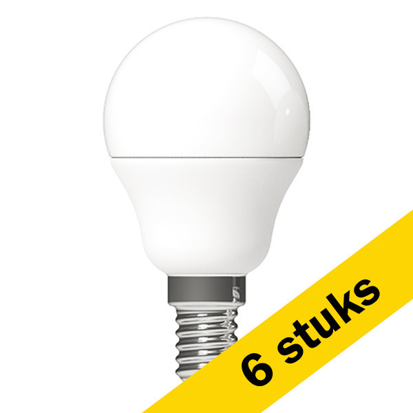 123led Aanbieding: 6x 123led LED lamp E14 | Dim to Warm | Kogel | Mat | 2200-2700K | Dimbaar | 5.5W (40W)  LDR06526 - 1