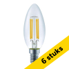 Aanbieding: 6x 123led LED lamp E14 | Kaars C35 | Filament | 2200K | Dimbaar | 4W (32W) LDR09277 - 1