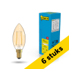 Aanbieding: 6x 123led LED lamp E14 | Kaars C35 | Filament | Goud | 2100K | Dimbaar | 3.5W (25W) LDR02663 - 1